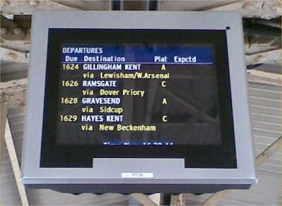 CIF screen at Waterloo East