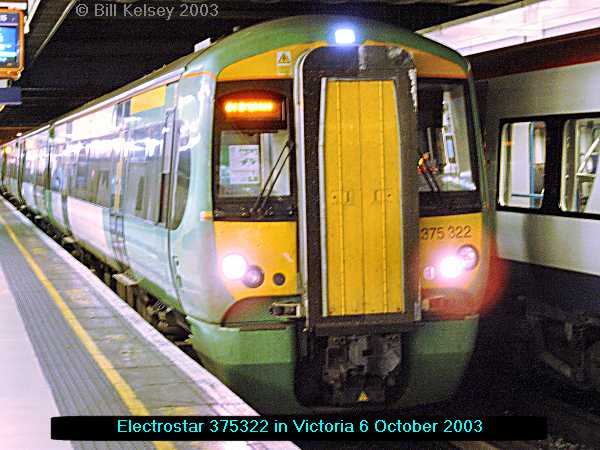 Electrostar 375322 at Victoria Station
