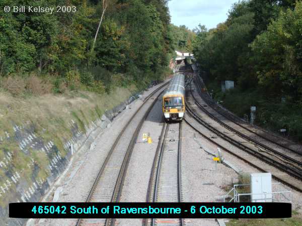 465042 heading south from Ravensbourne Station