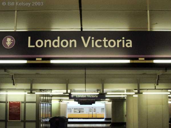 Victoria Station nameboards