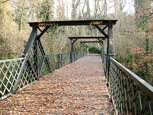 Lattice work bridge crossing Cox's walk