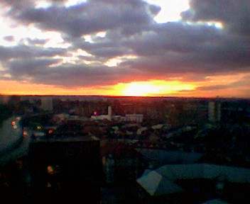 sunset over Croydon