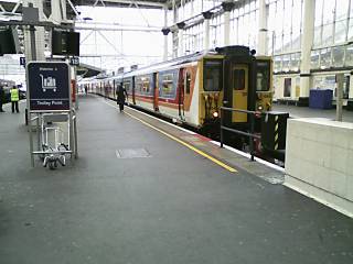 Class 455 train (455854) at platform 18 Waterloo station
