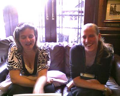 Patricia and Dee in the Lewisham Wetherspoons
