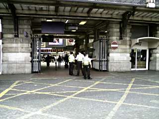 More Policemen outside Waterloo