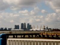 view of Greenwich dome from Thames barrier