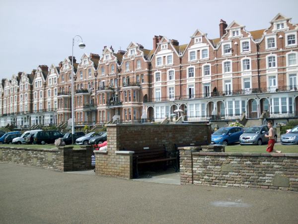 Elegant houses along the sea front at Bexhill