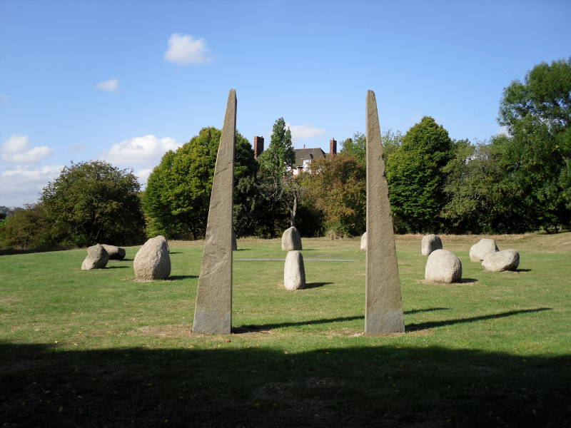 Looking between the shadow stones