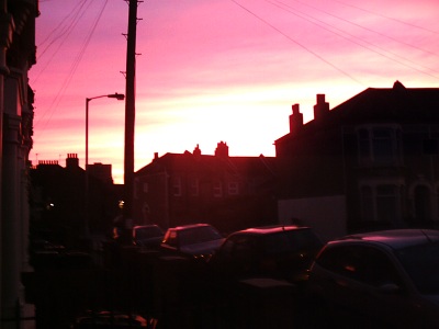 Red sky over Catford