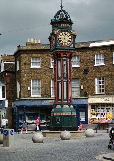 The clocktower in Sheerness town centre