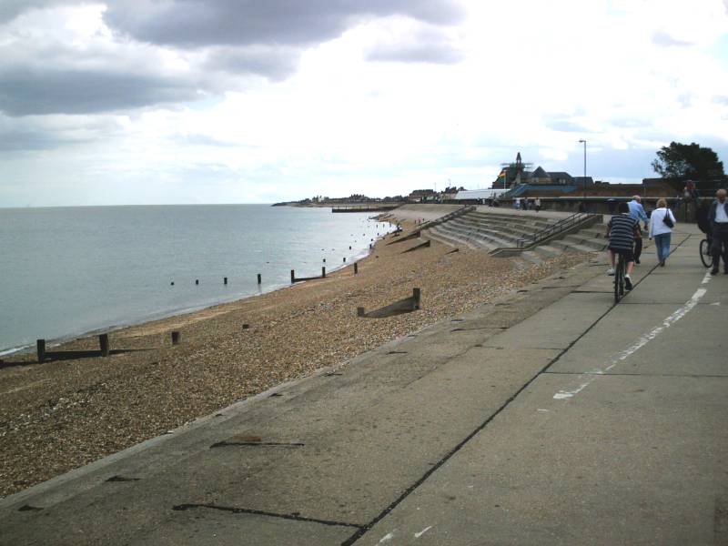 looking east along the beach at Sheerness