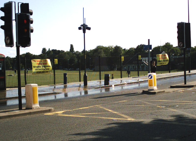 Burst water main in Catford