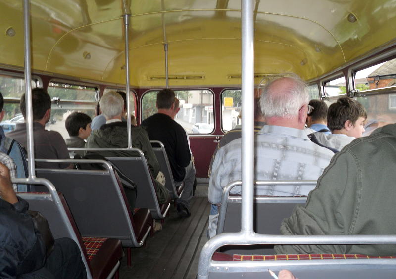 Inside an original Routemaster bus