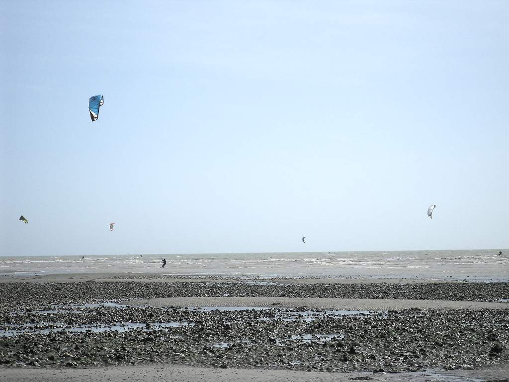 Kite surfers at Goring By Sea