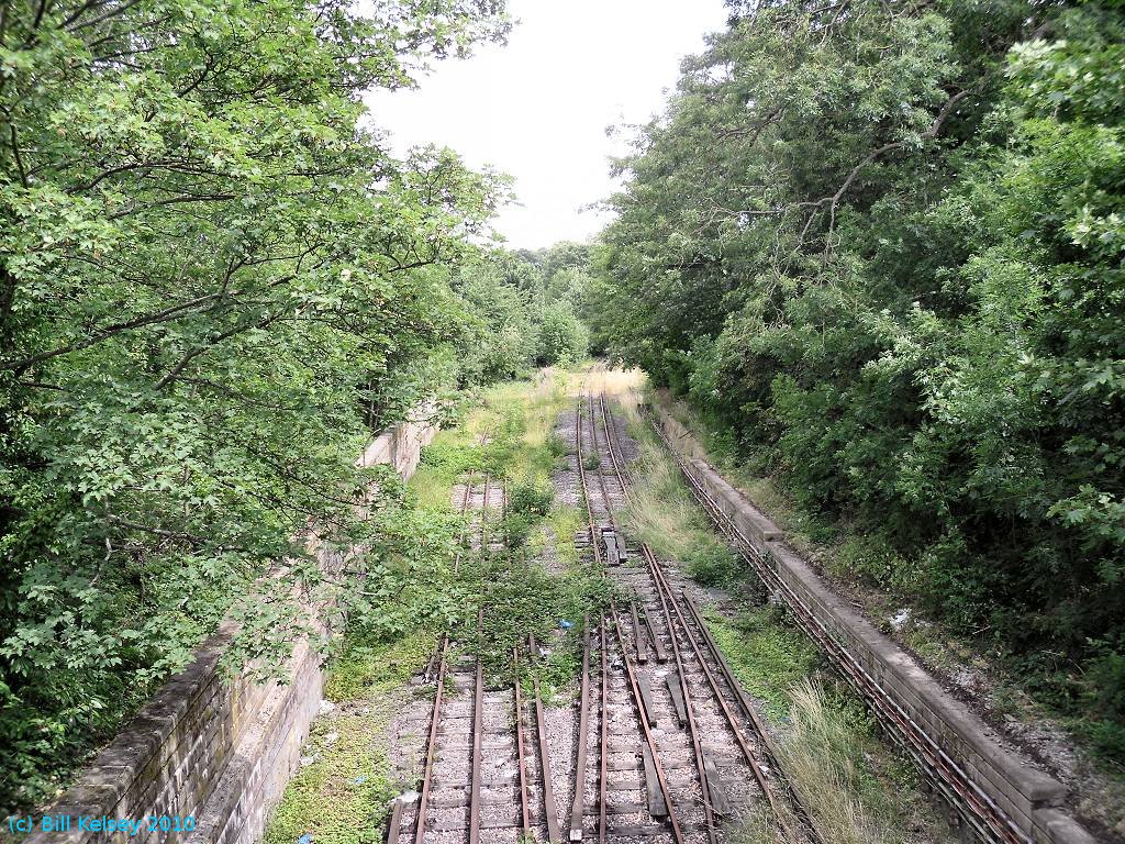 railway tracks towards Ongar at Epping