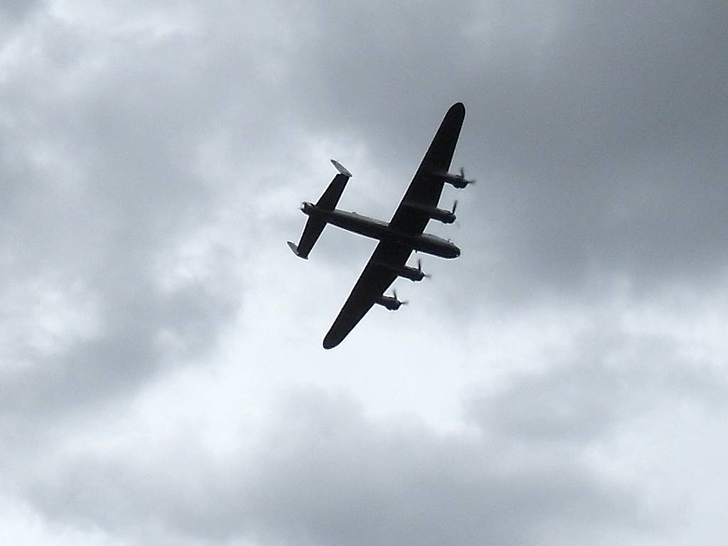 Lancaster bomber over Toothill 17th July 2010