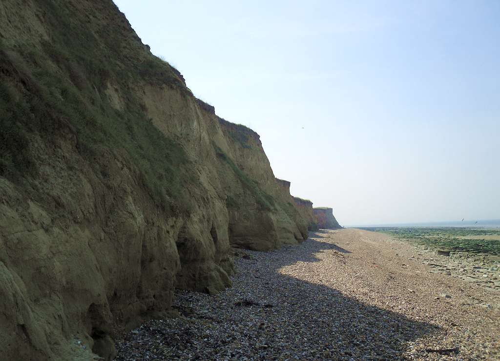 The towering cliffs between Reculve and Herne Bay