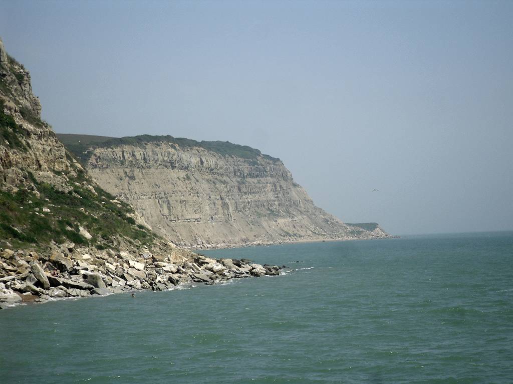 The cliffs plunge into the sea beyond Hastings Old Town