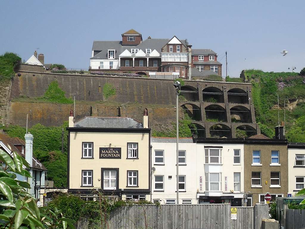 tiered viaduct like cliff protection