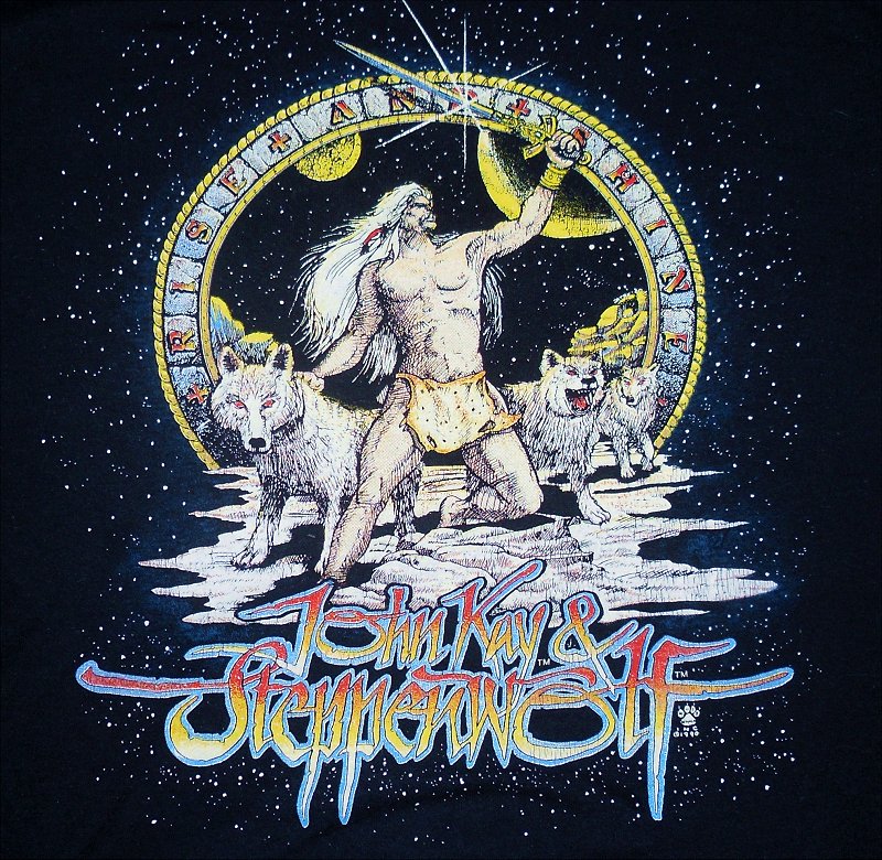 John Kay & Steppenwolf t shirt front from 1991