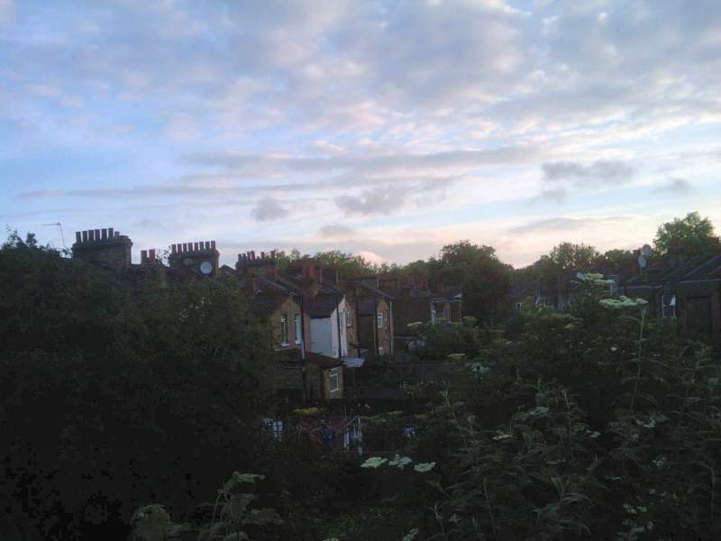 Morning clouds over Lewisham