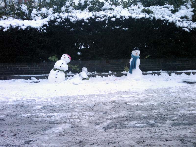 two snowmen