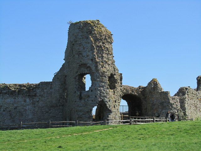 close up of Pevensey Castle