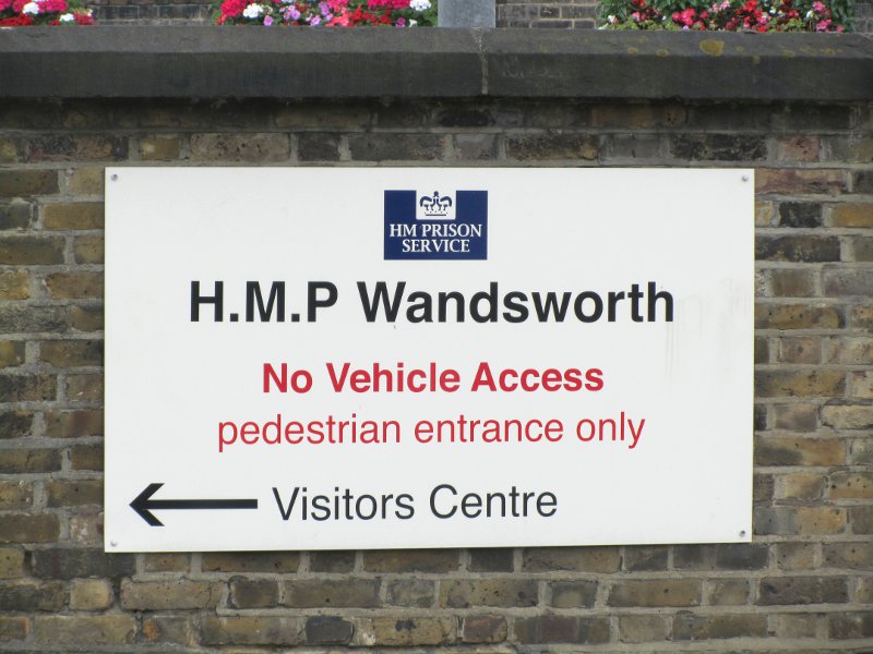 HMP Wandsworth sign plate
