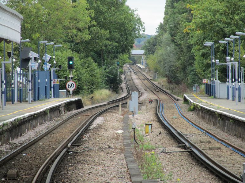 fully zoomed view from New Beckenham station looking towards Lower Sydenham