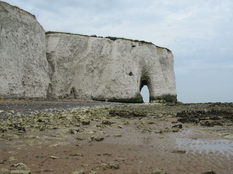 chalk cliffs between Broadstairs and Margate