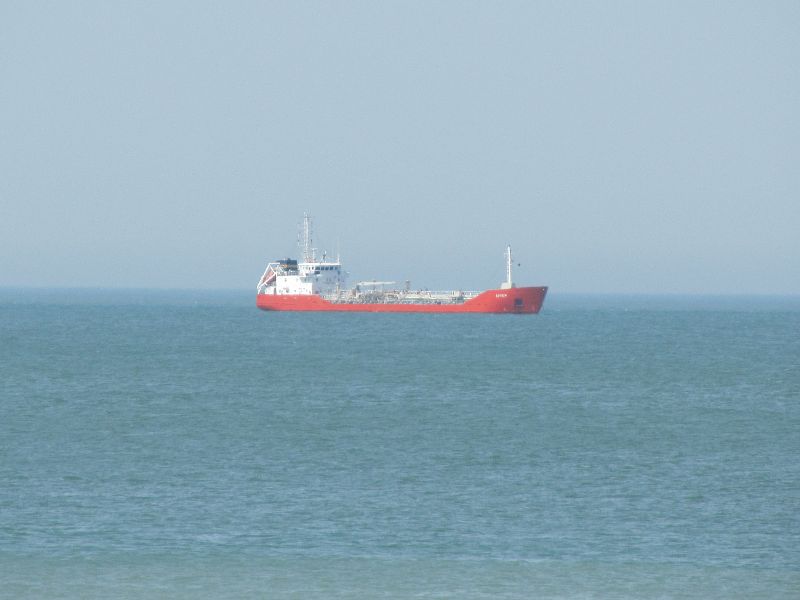 a big red boat, but it's not Radio Caroline !