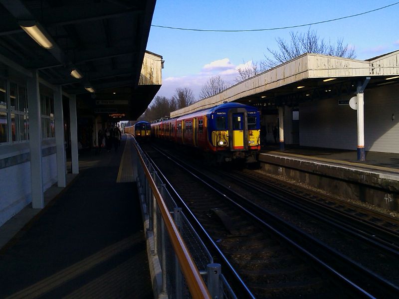Earlsfield station on a cold, but dry and sunny day - March 19th 2013