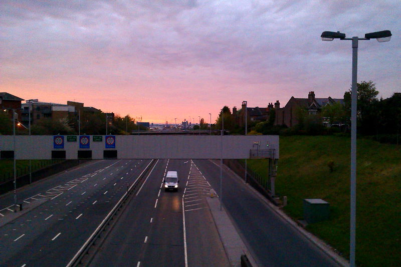 looking towards the Blackwall Tunnel from Old Dover Road, Blackheath