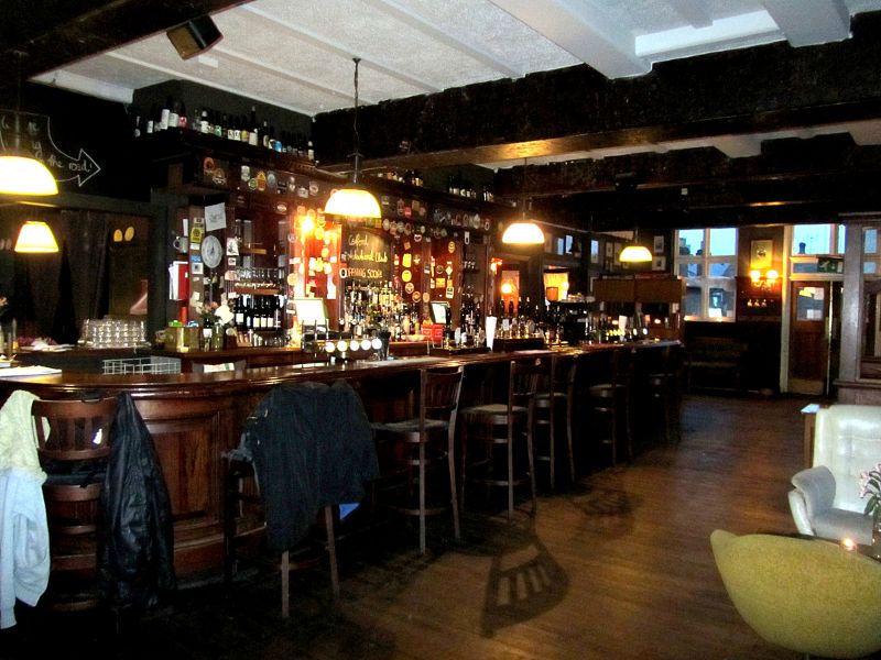 the bar of The Catford Bridge Tavern