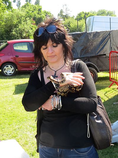 Jo Corteen with snake