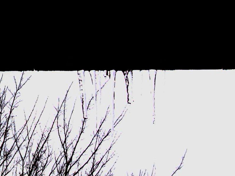 icicles hanging from the canopy of Earlsfield station