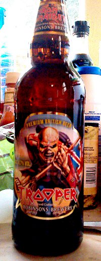 Iron Maiden Trooper beer by the Robinsons Brewery