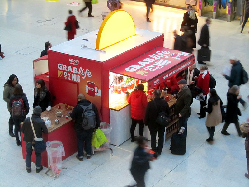 Nescafe promotion - Waterloo station 13th January 2014
