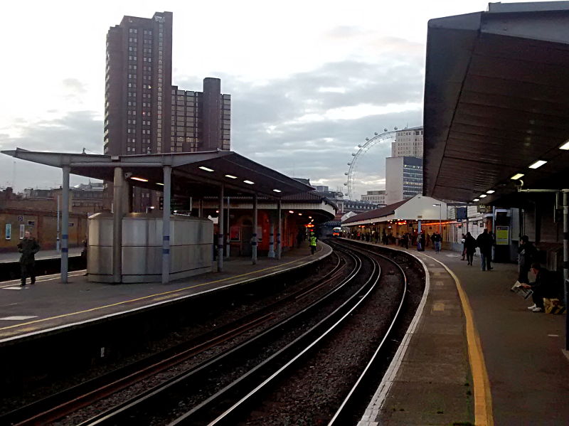 Waterloo East station - still daylight at about 16:15 - Monday 20th January 2014