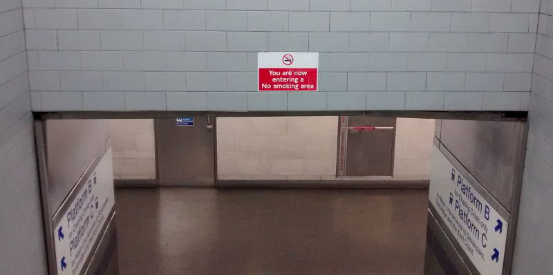 annoying sign at Waterloo East