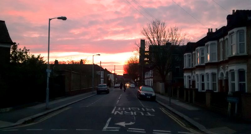 sunrise over Catford 7th March 2014