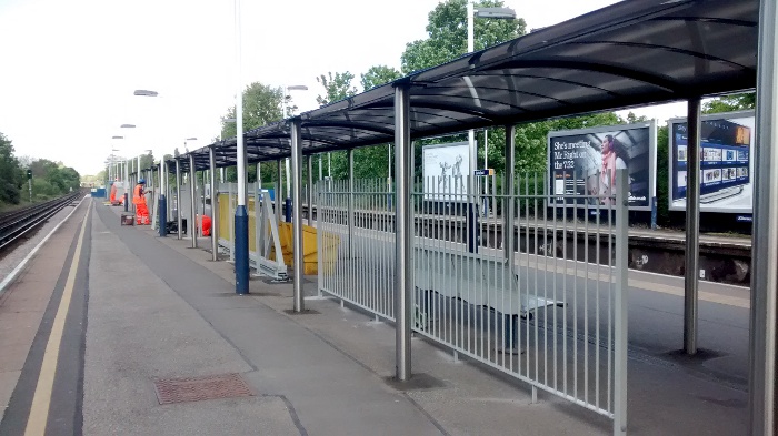 new fence at Earlsfield station