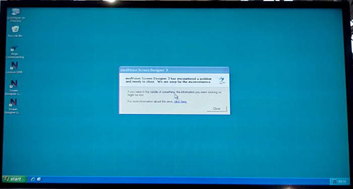close up on Windows desktop showing on
                  customer information dispaly at Waterloo station