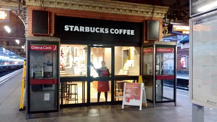 the new Starbucks on
                  Waterloo East station