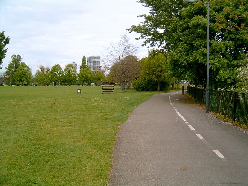 view along the footpath