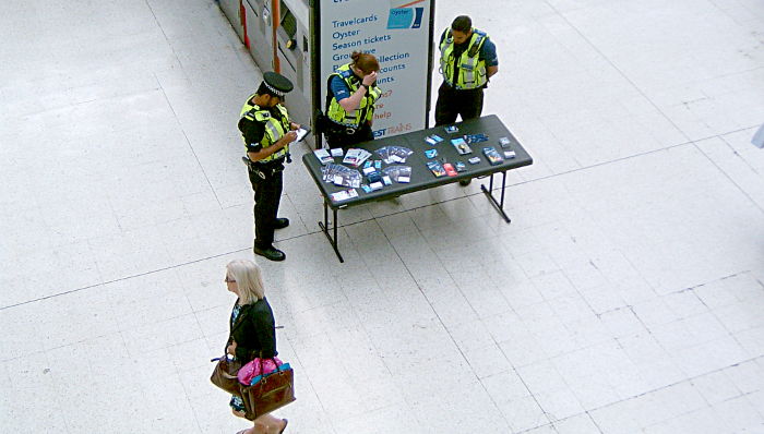 The long arm of the law at Waterloo
                    station
