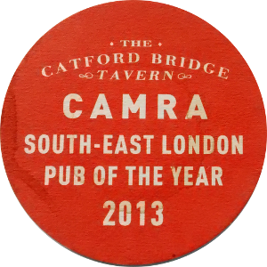 Catford Bridge Tavern beer mat 2013