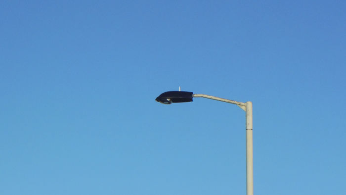 new streetlamp
                            head in profile