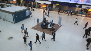 Waterloo
                                    station concourse