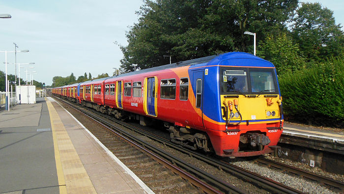 class 456 train
                              in South West trains livery
